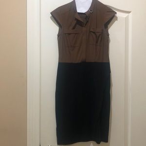 Ann Taylor black and brown dress.